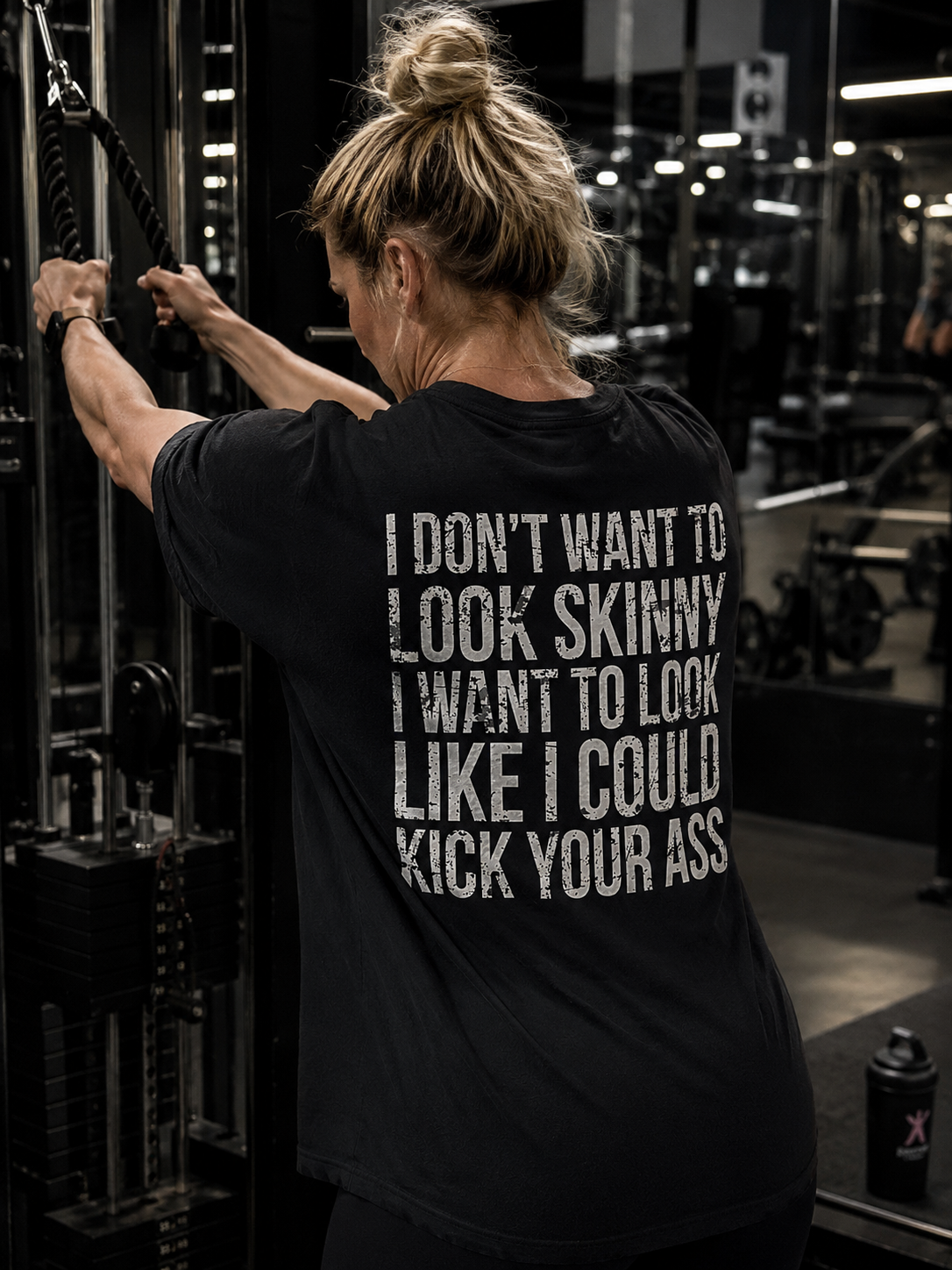 I Don't Want to Look Skinny Printed Women's T-shirt