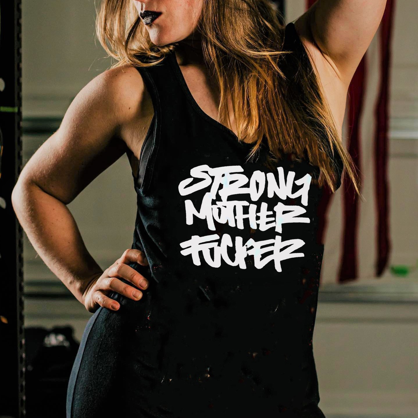 Strong Mother Fucker Print Women's Vest