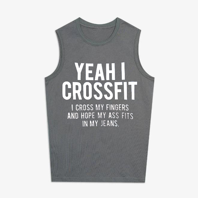 Yeah I Crossfit Printed Women's Vest-traneing