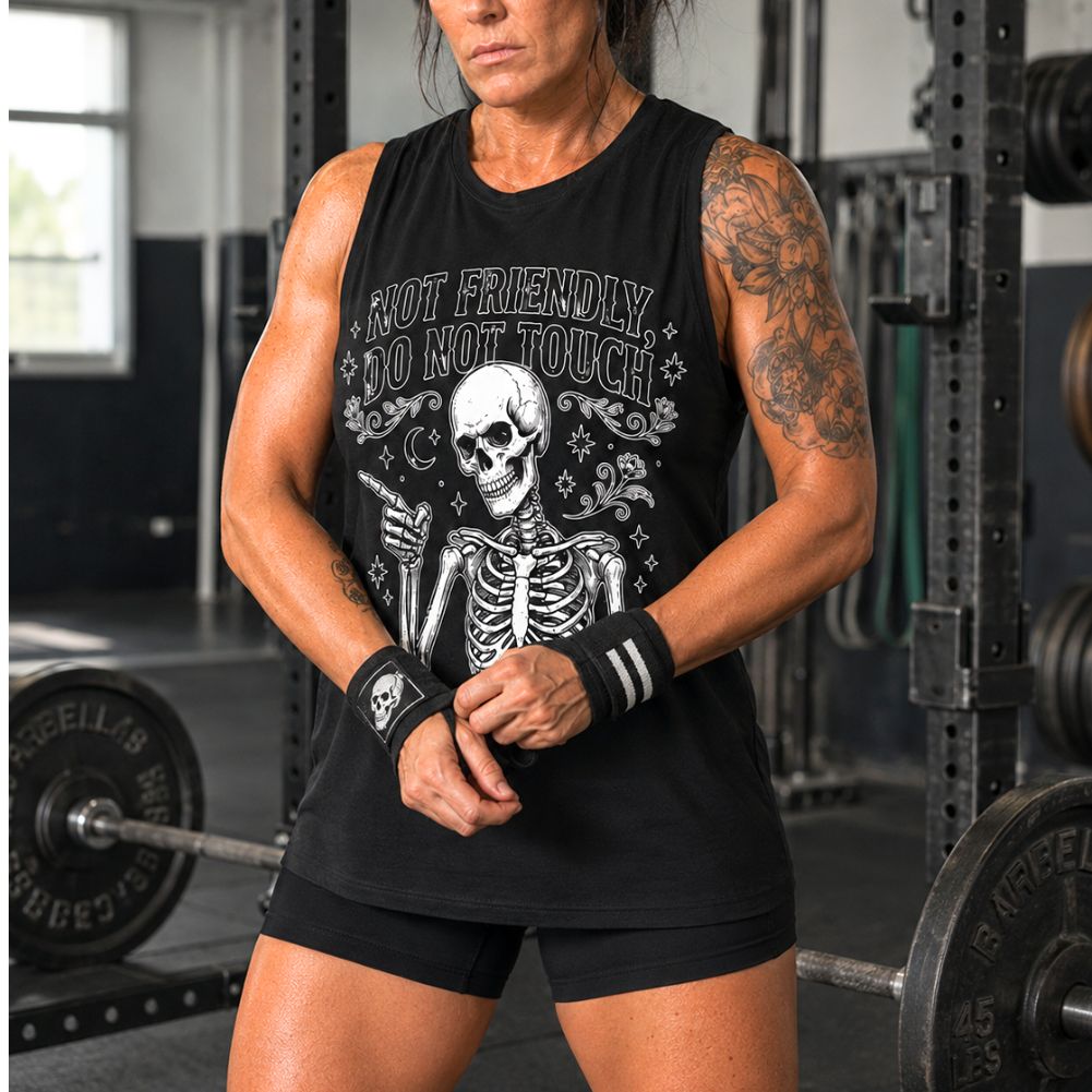 Not Friendly Do Not Touch Printed Women's Vest