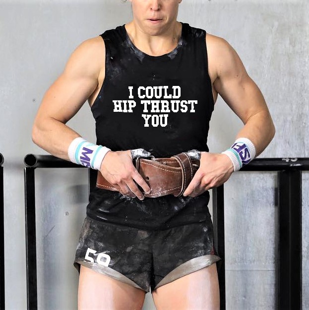 I Could Hip Thrust You Printed Women's Vest-traneing