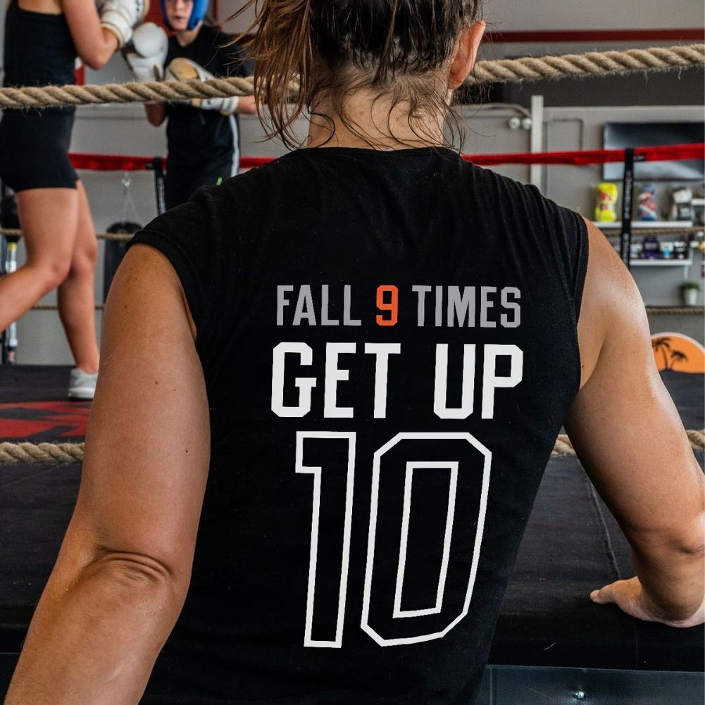 Fall 9 Times Get Up 10 Printed Women's Vest