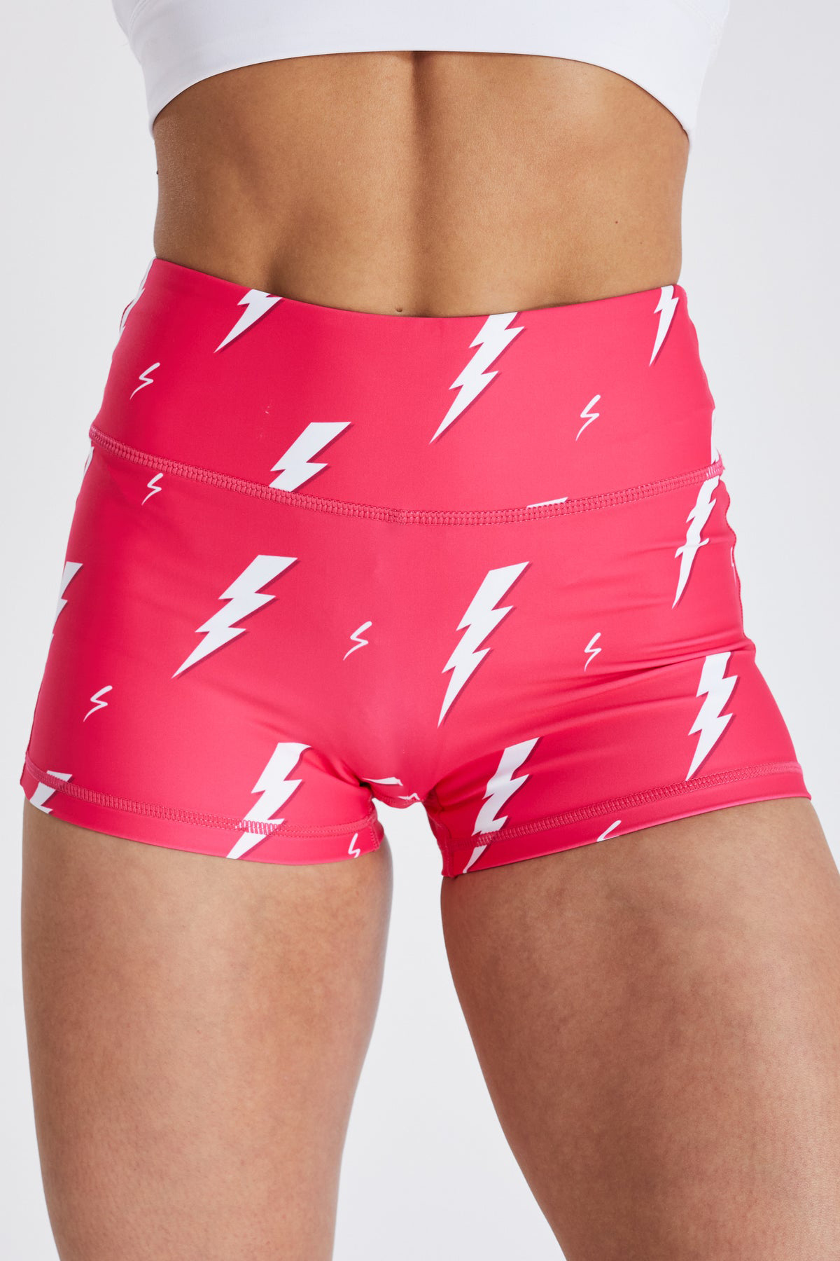 Lightning Print Yoga Women Summer Athletic Fitness Shorts