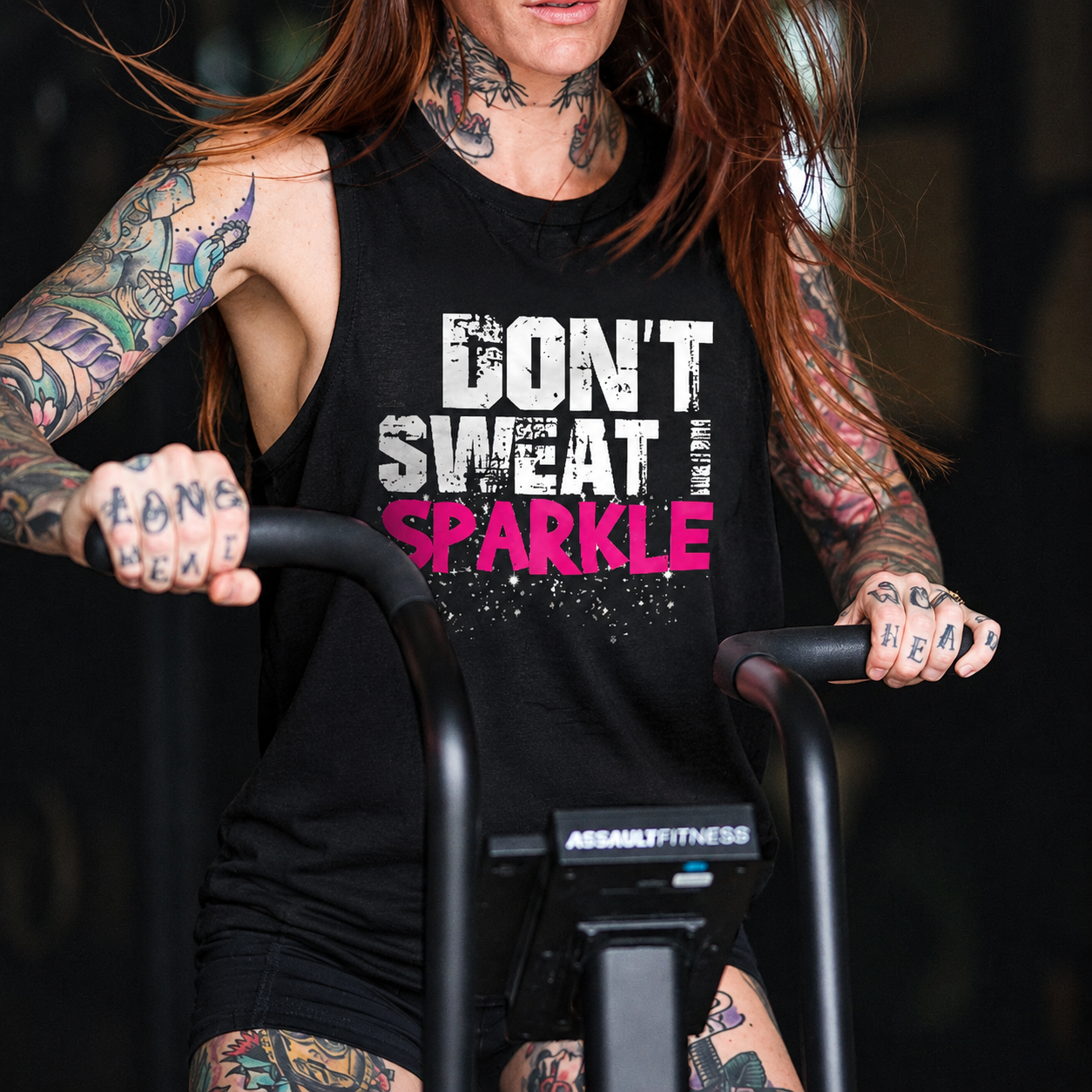 I Don't Sweat I Sparkle Printed Women's Vest