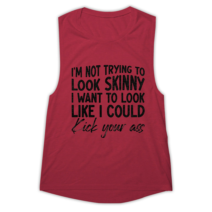 I'm Not Trying To Look Skinny Print Women's Vest