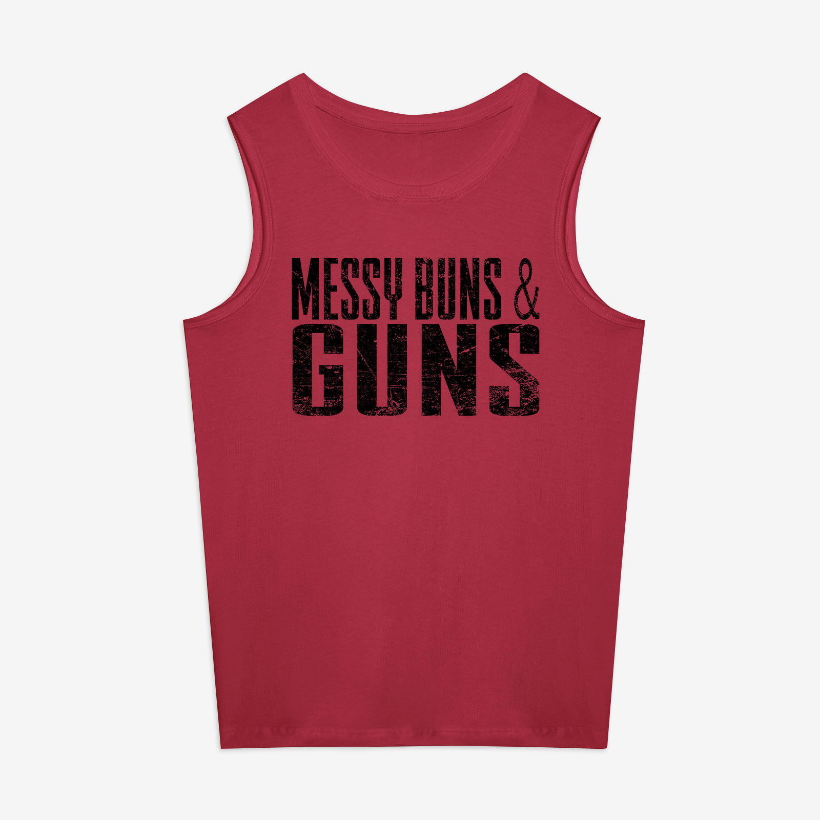 Messy Buns & Guns Printed Women's Vest