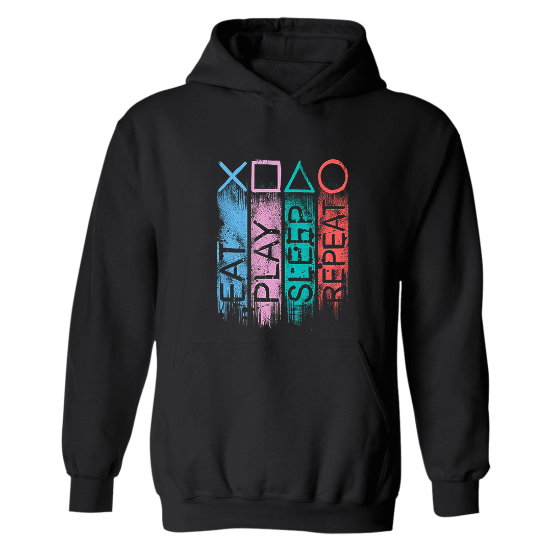 Eat Play Sleep Repeat Printed Women's Hoodie-traneing