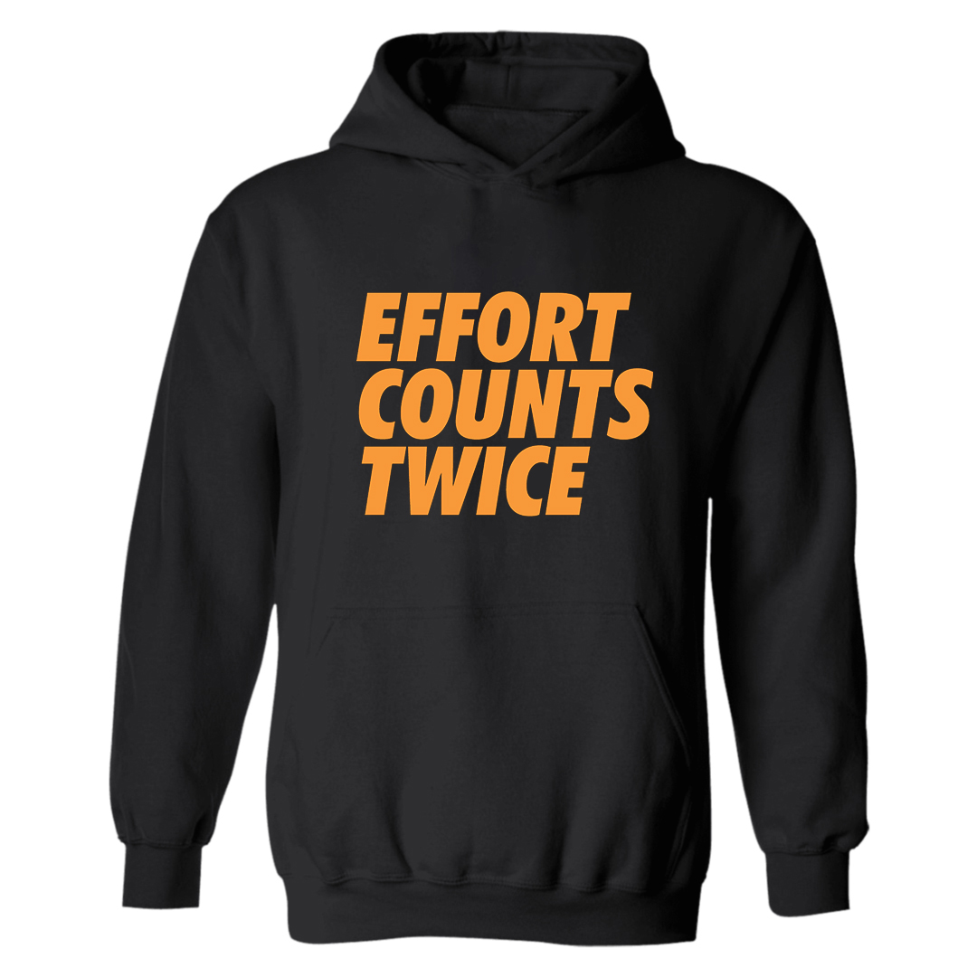 Effort Counts Twice Printed Women's Hoodie-traneing