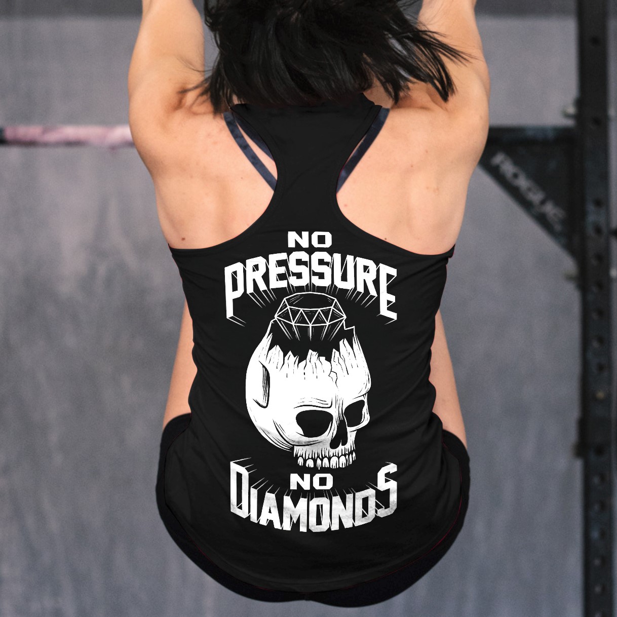 NO PRESSURE NO DIAMONOS Printed Women's Tank Top