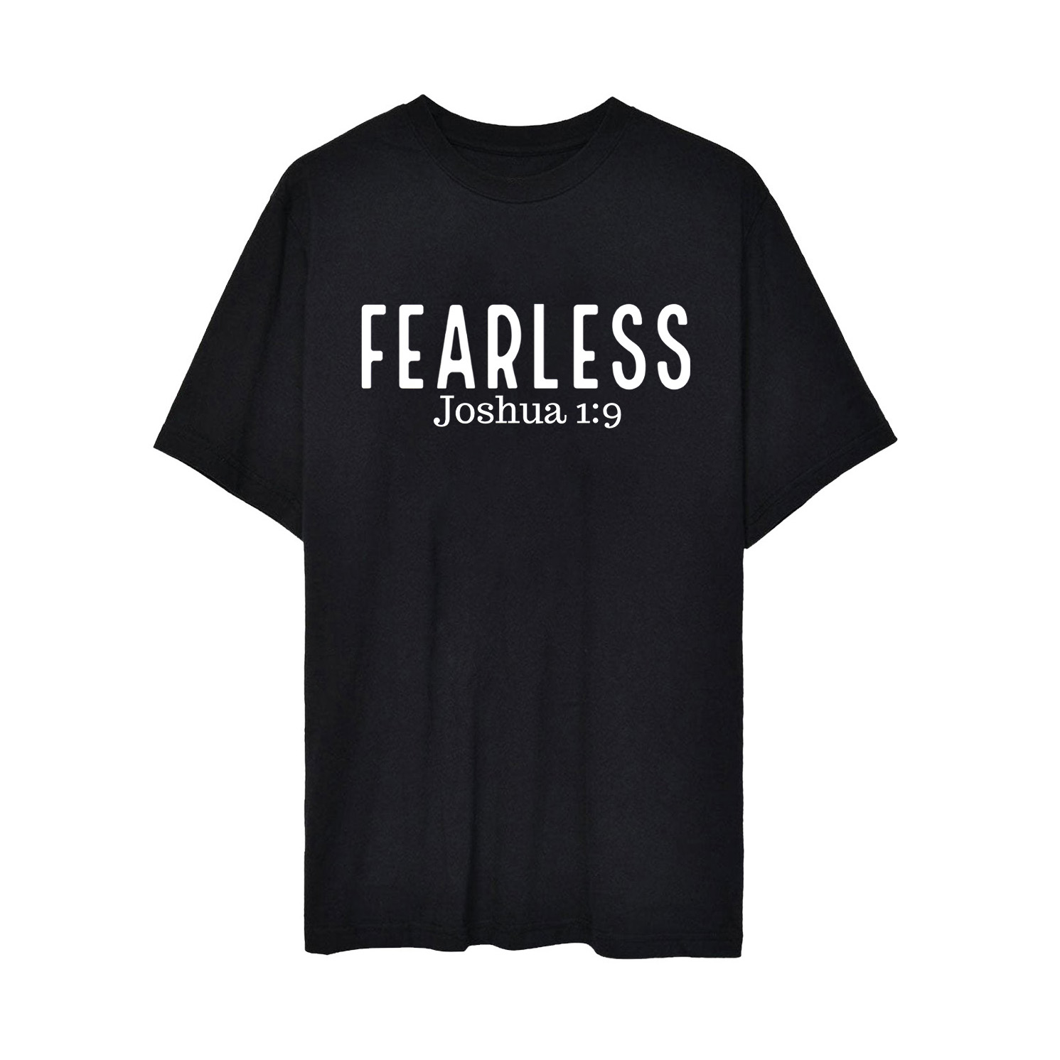 Fearless Joshua 1:9 Printed Women's T-shirt
