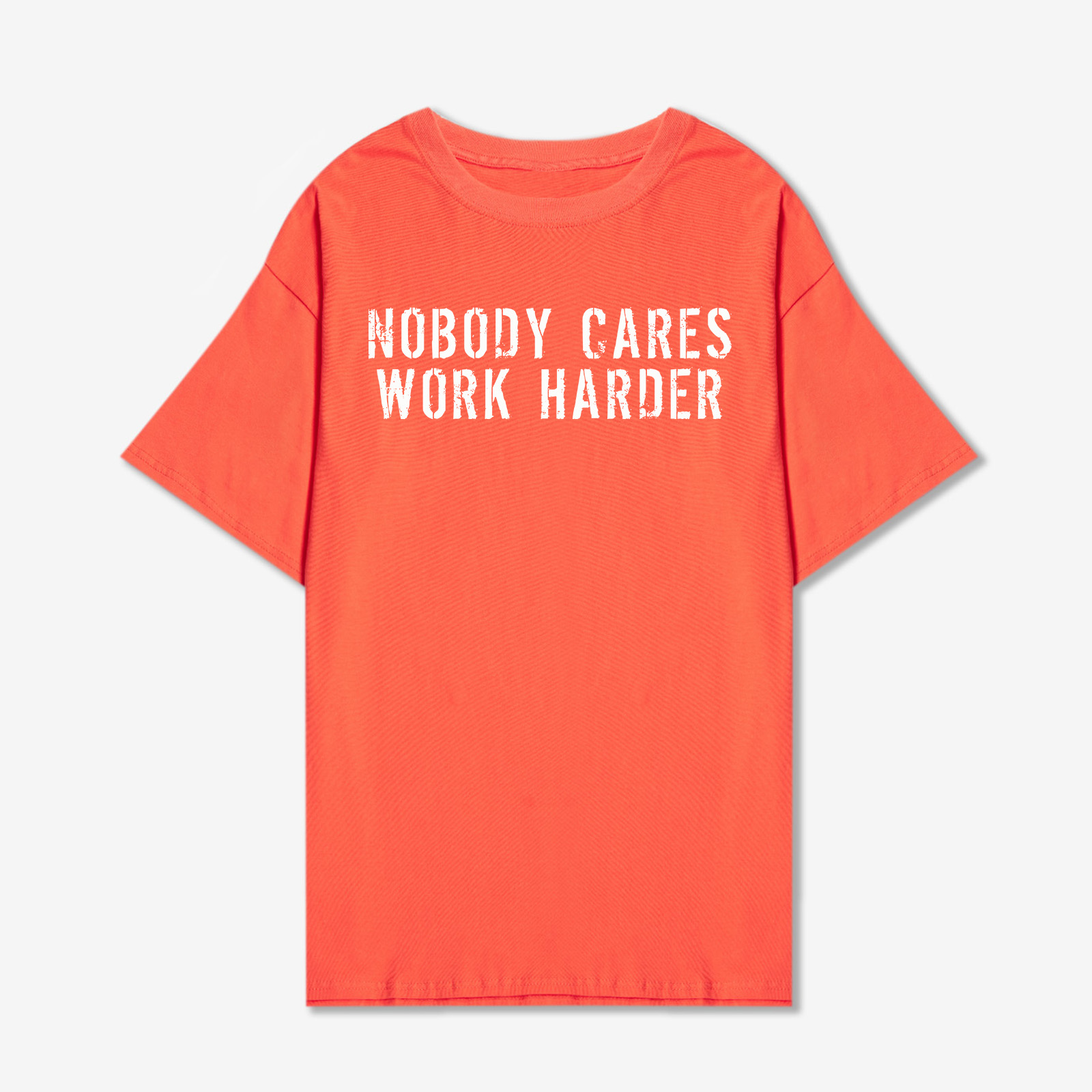 Nobody Cares Work Harder Printed Women's Oversized T-shirt