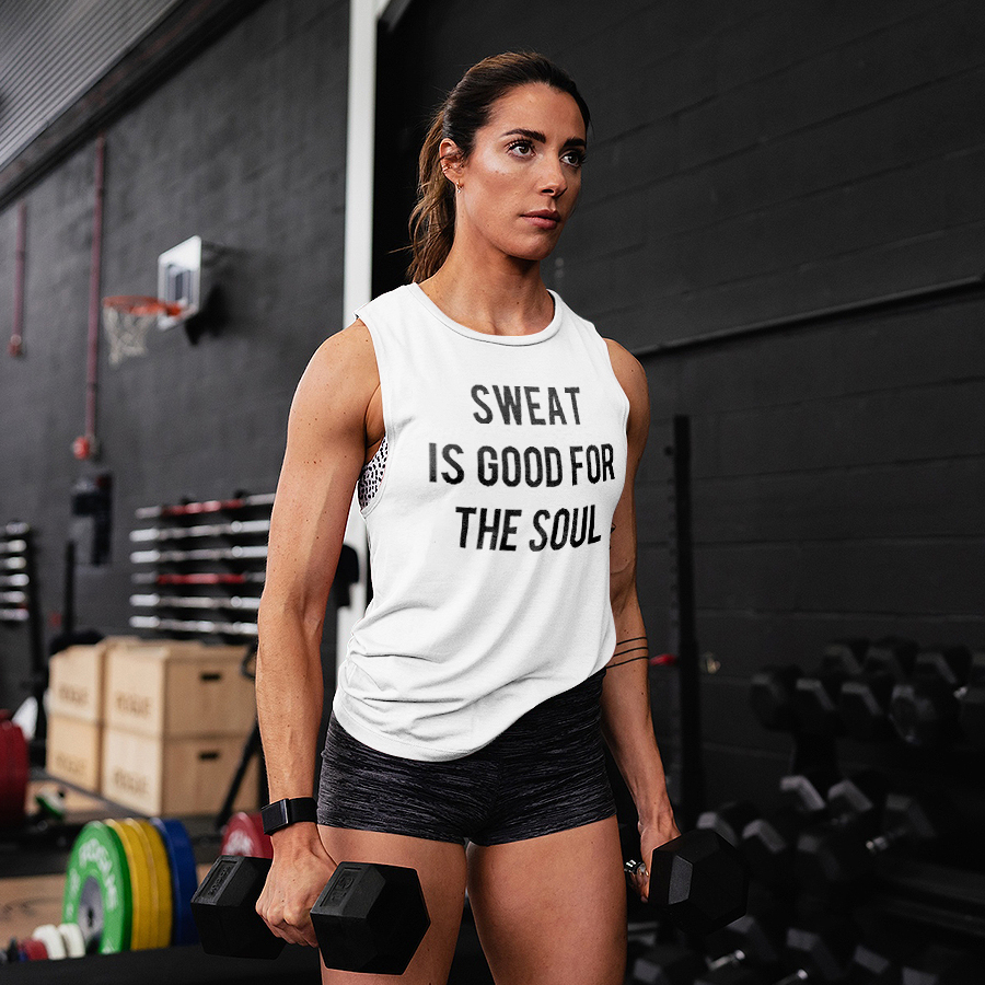 Sweat Is Good For The Soul Printed Women's Vest