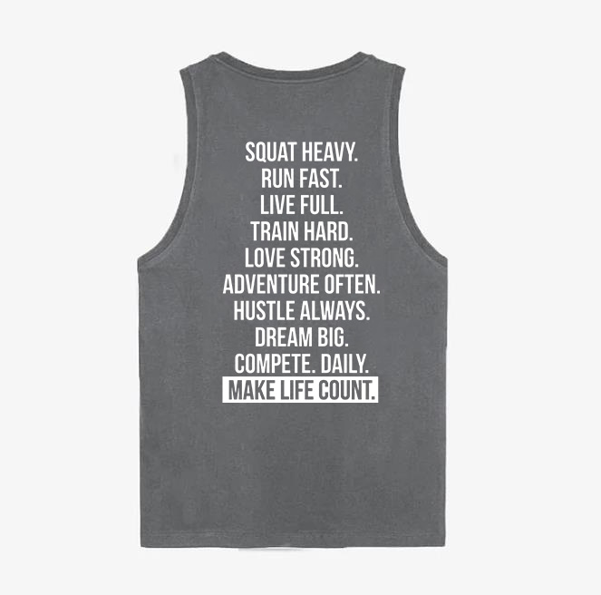 Make Life Count Printed Women's Vest