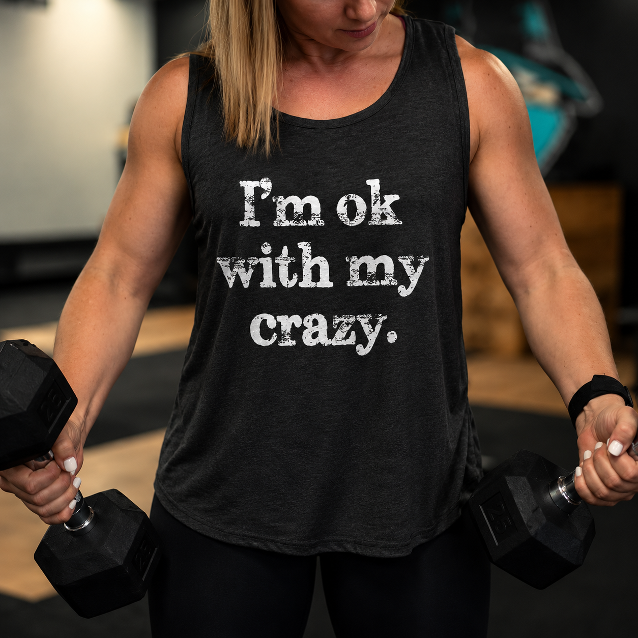 I'm Ok With With My Crazy Printed Women's Vest