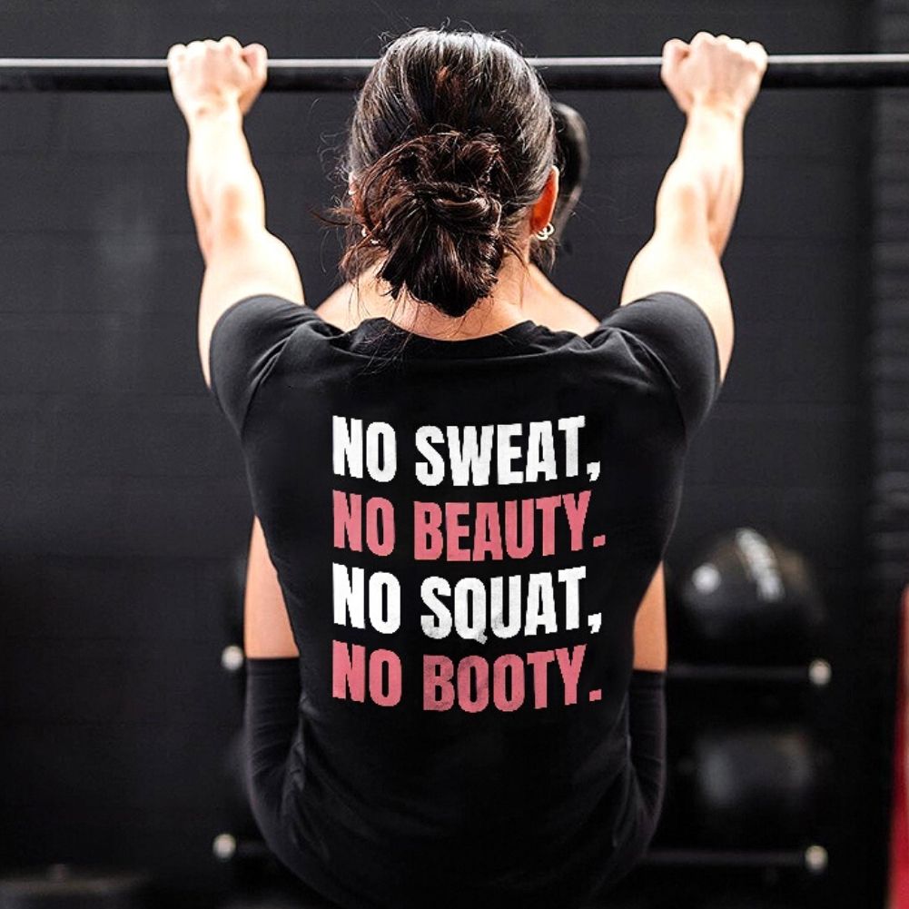 No Sweat, No Beauty Printed Women's T-shirt