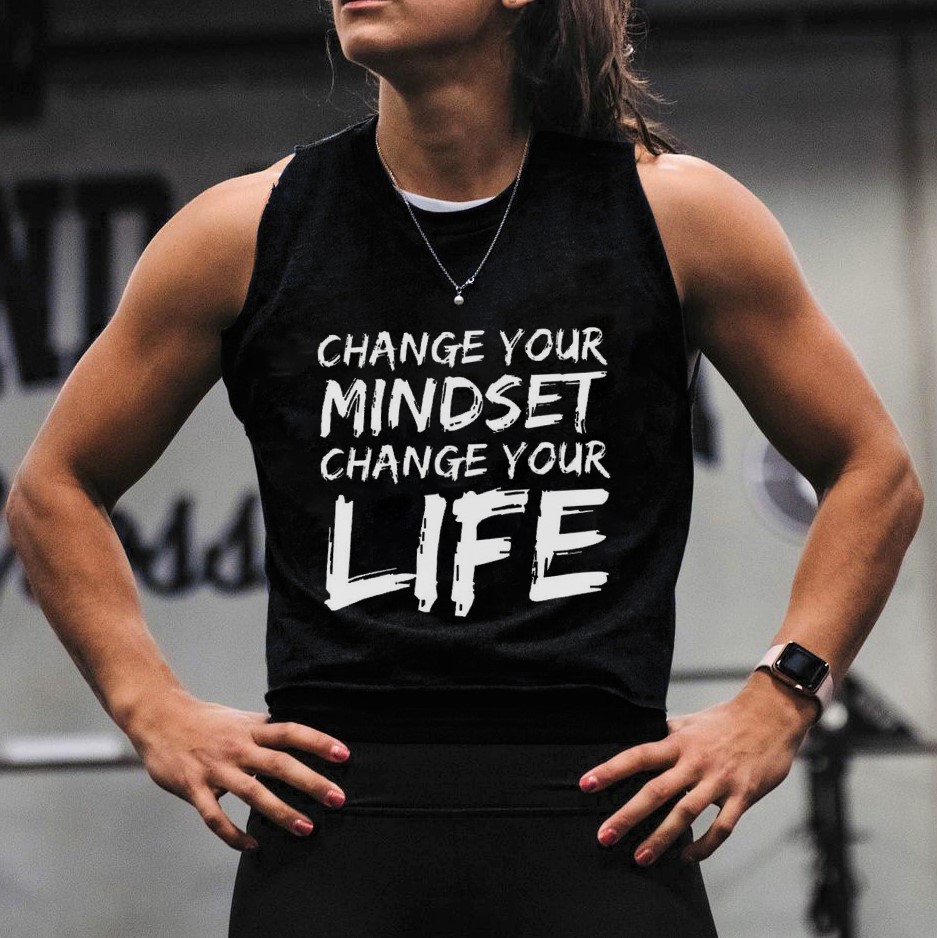 Change Your Mindset Change Your Life Printed Women's Vest