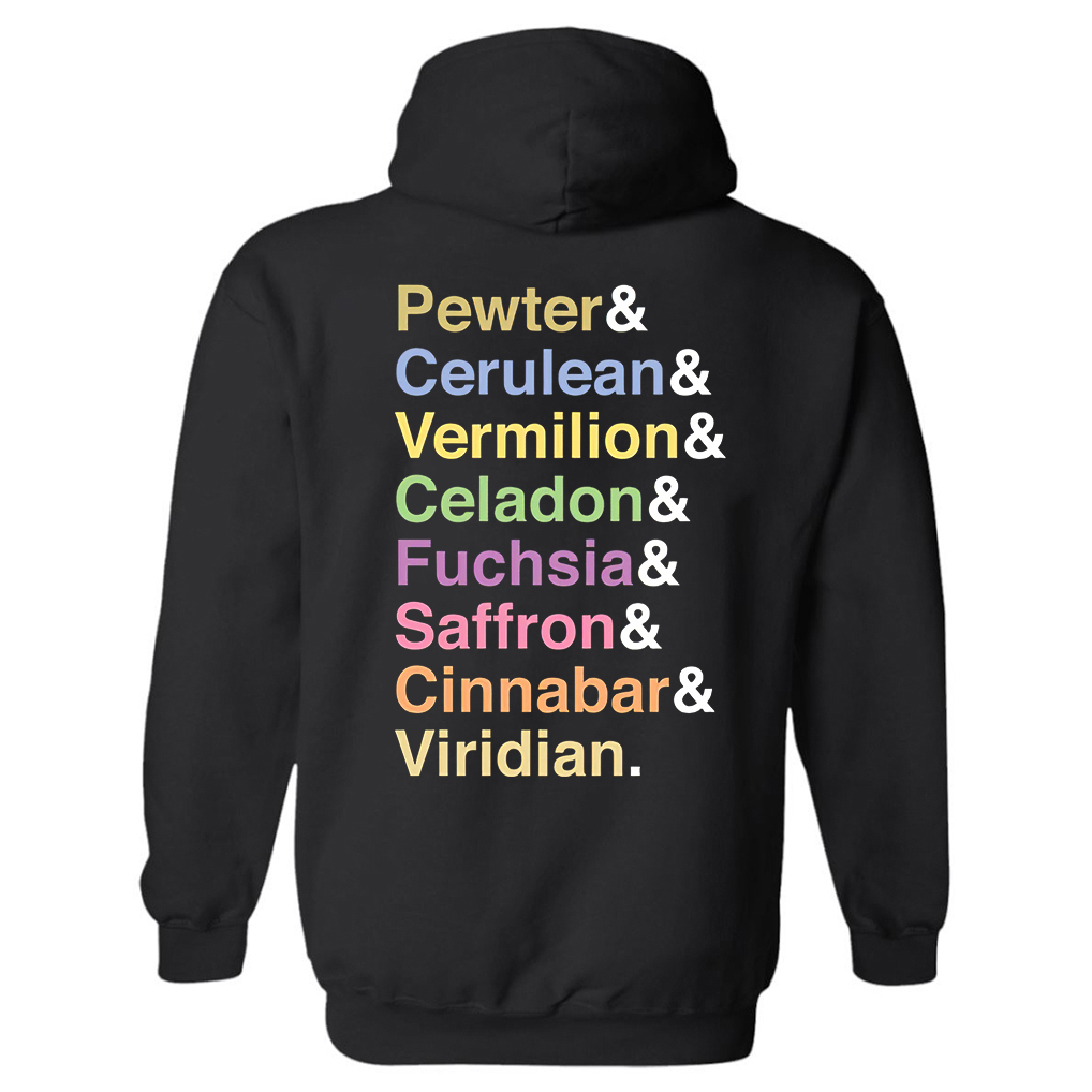 Pewter & Cerulean & Vermilion Printed Women's Hoodie-traneing