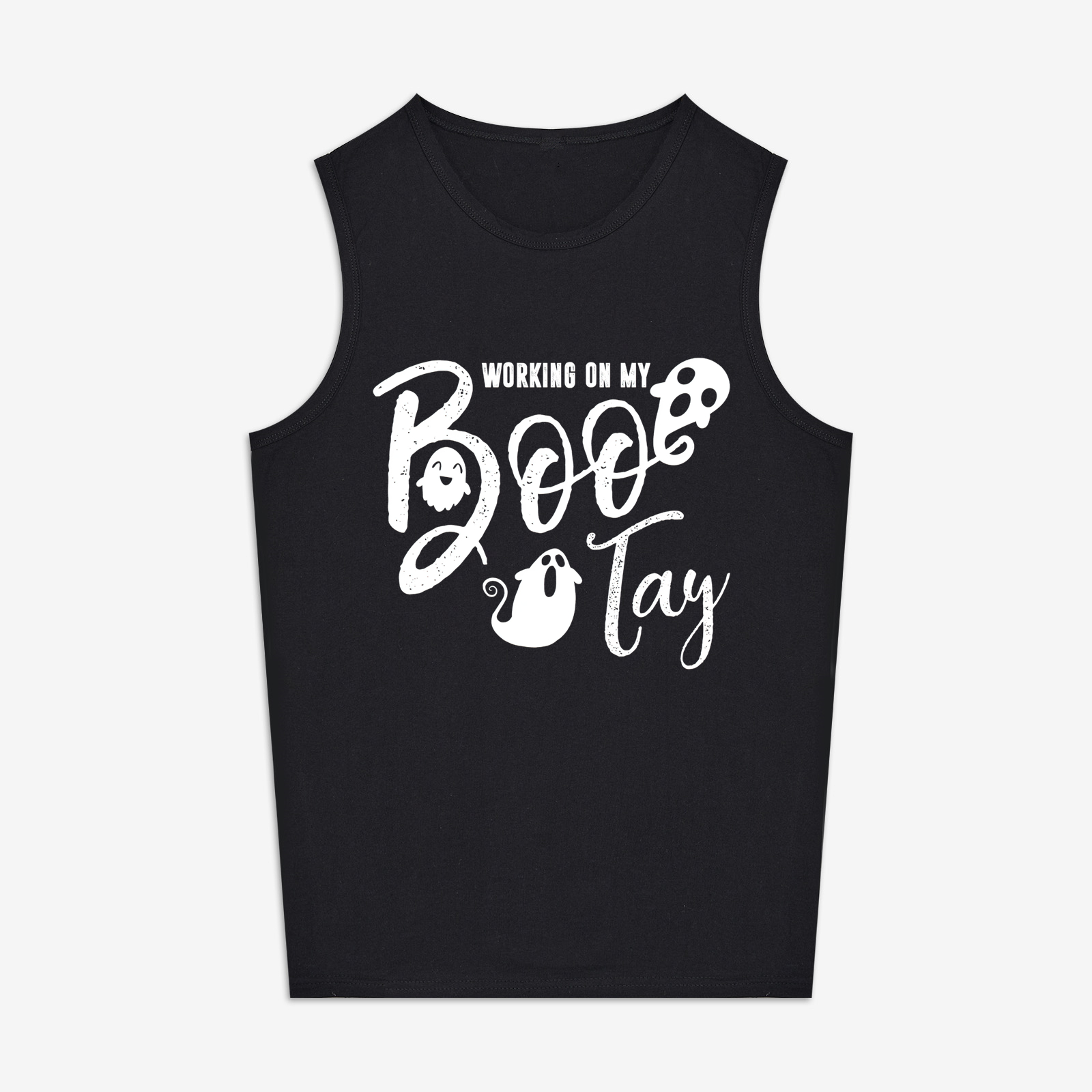 Working On My Boo Tay Printed Women's Vest-traneing