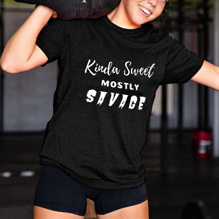 Kinda Sweet Mostly Savage Printed Women's T-shirt