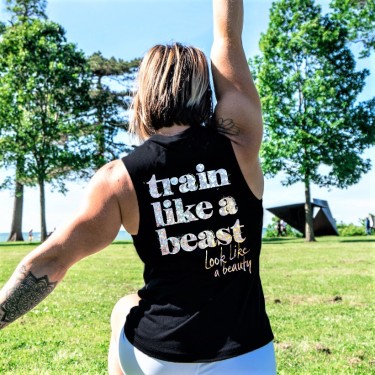 Train Like A Beast Look Like A Beauty Printed Women's Vest