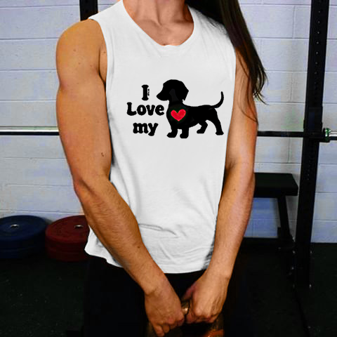 I Love My Dog Printed Women's Vest