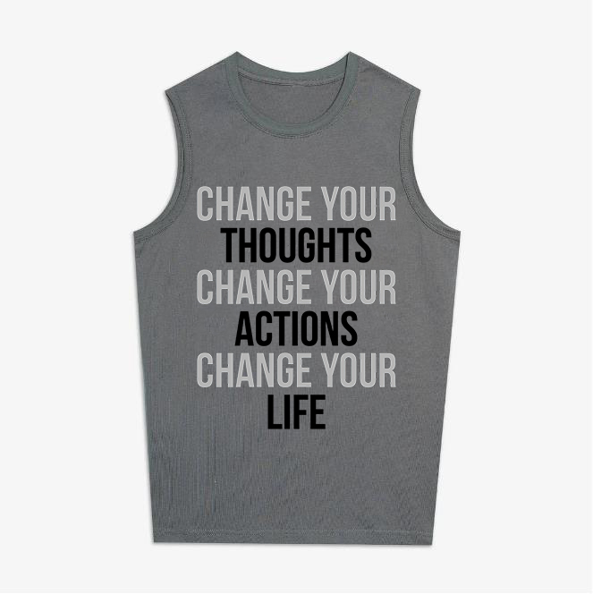 Change Your Thoughts Change Your Actions Print Women's Vest