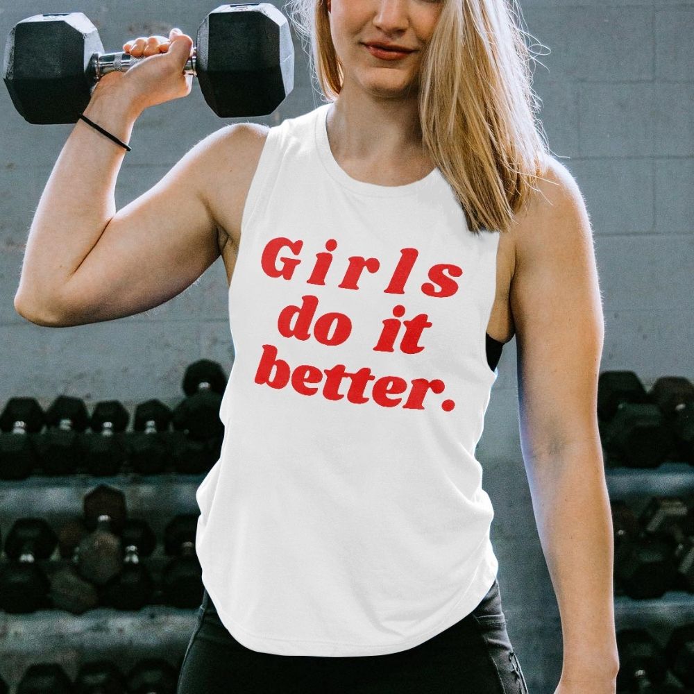 Girls Do It Better Printed Women's Vest