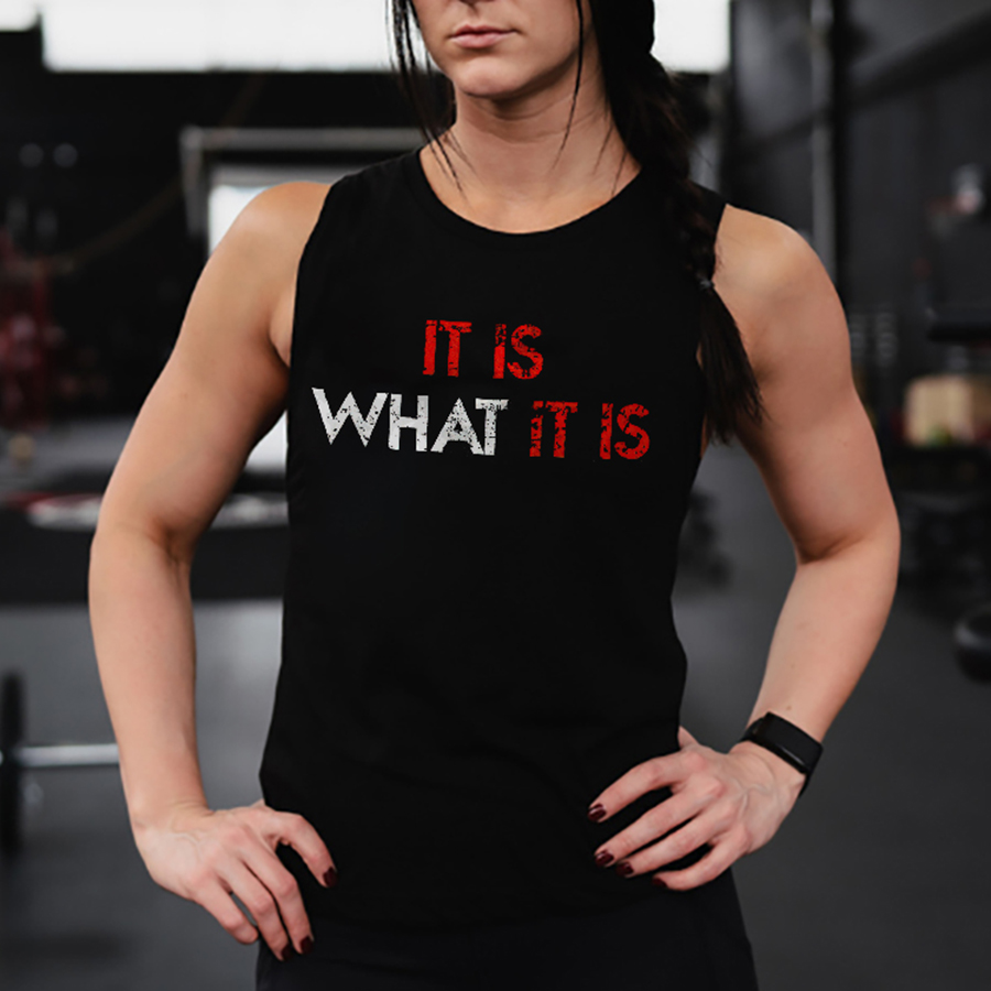 It Is What It Is Printed Women's Vest