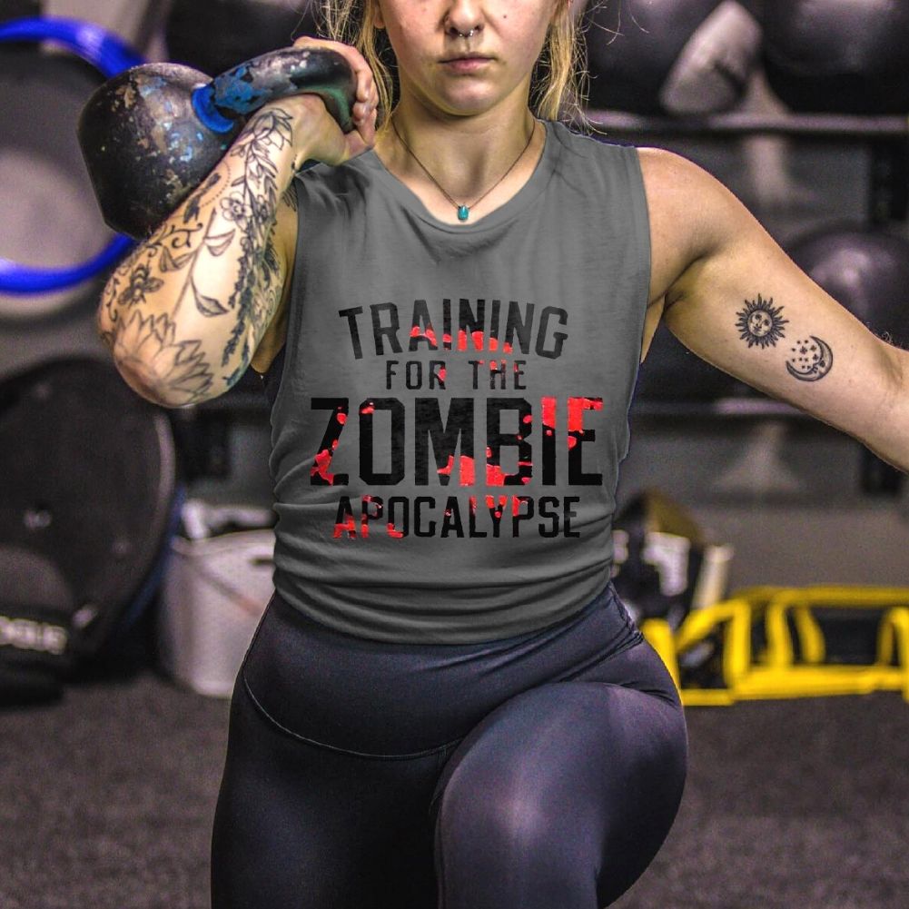 Training For The Zombie Apocalypse Printed Women's Vest