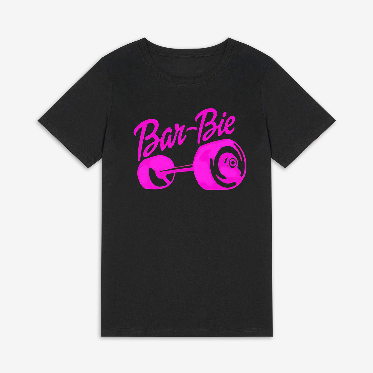 Bar-Bie Print Round Neck Women's T-shirt