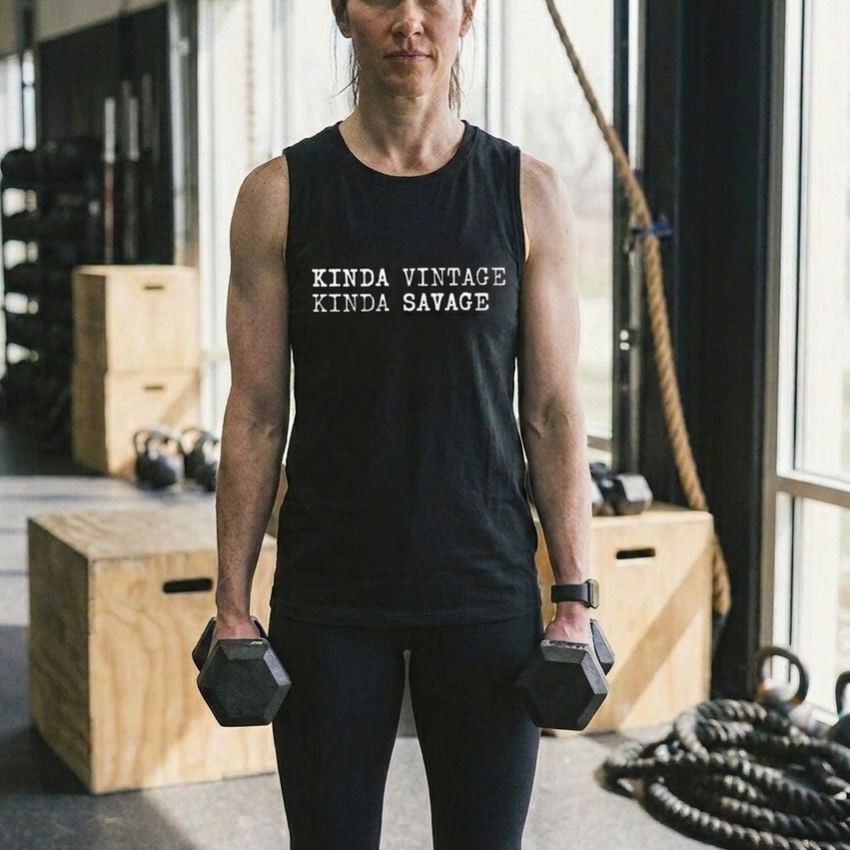 Kinda Vintage Kinda Savage Printed Women's Vest