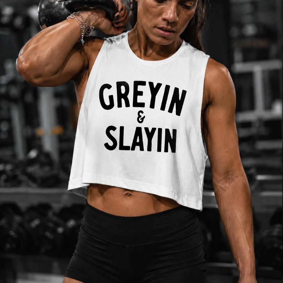 Greyin & Slayin Print Women's Crop Top 