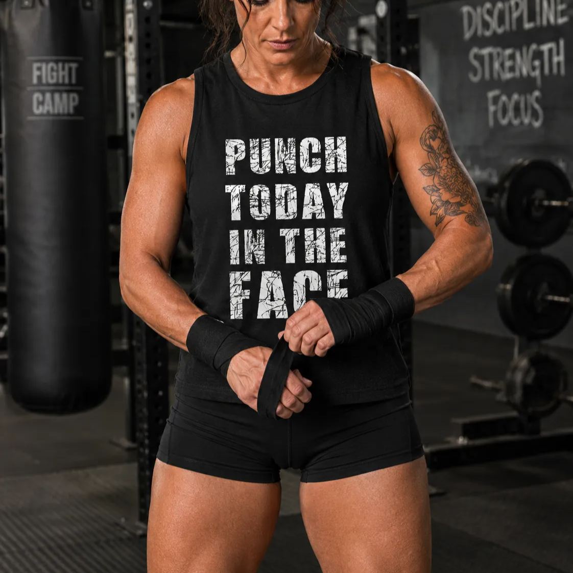 Punch Today In The Face Printed Women's Vest