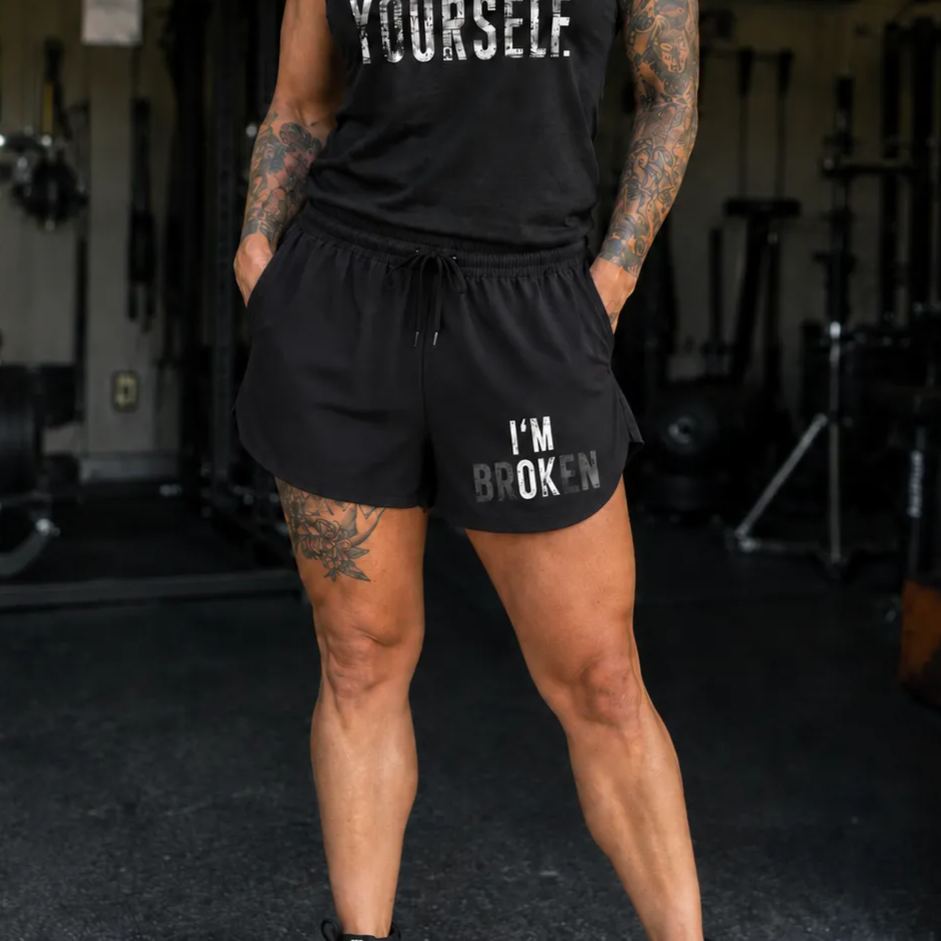 I'm Ok I'm Broken Printed Casual Women's Shorts