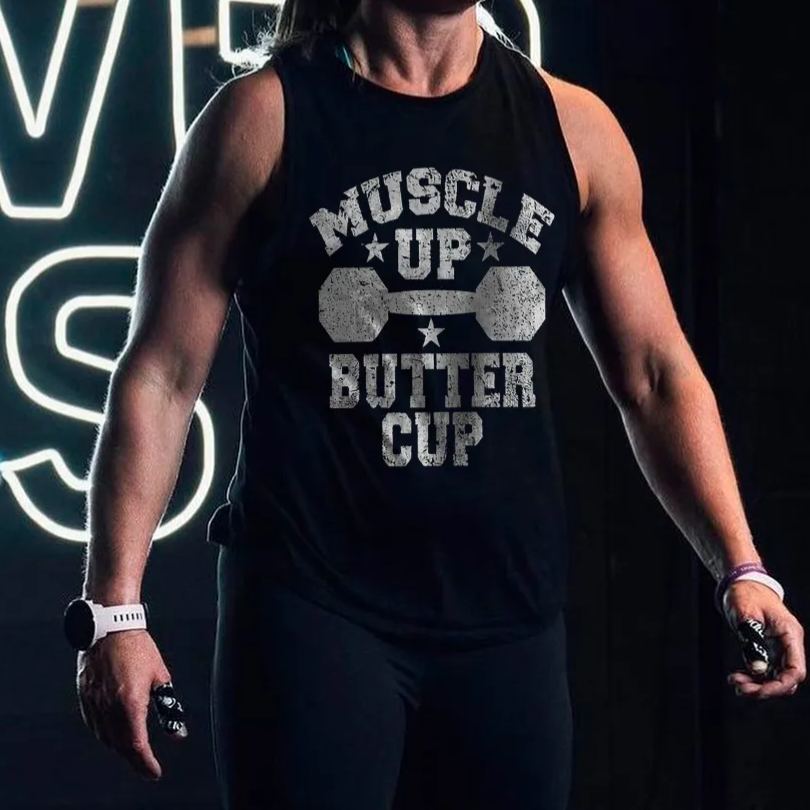 Muscle Up Butter Cup Printed Women's Vest