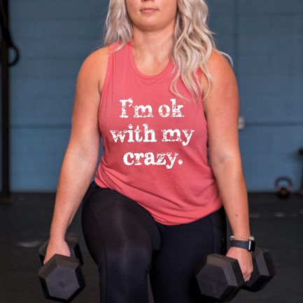 I'm Ok With With My Crazy Printed Women's Vest