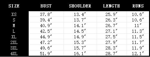 Sizing Chart（inches）