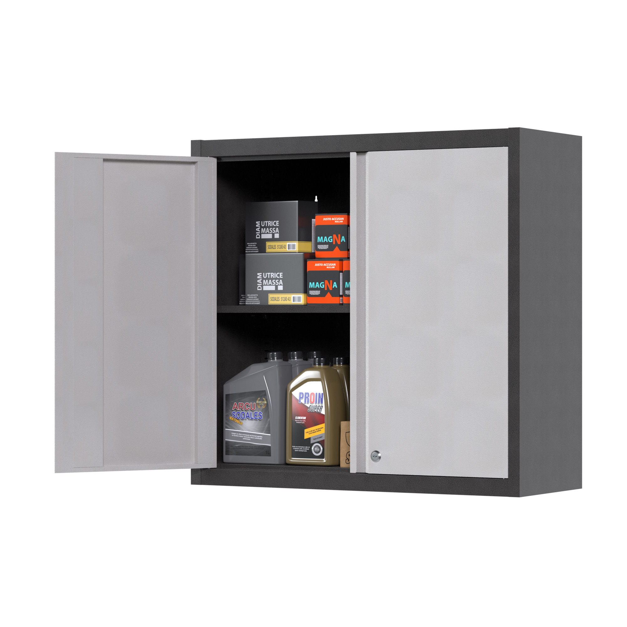 Yizosh Metal Wall for Storage with Lock,Steel Garage Hanging