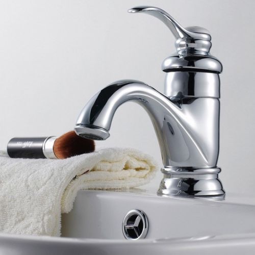 Wovier Bathroom Sink Faucet with Supply Hose,Single Handle Single Hole Lavatory Faucet W8271-9