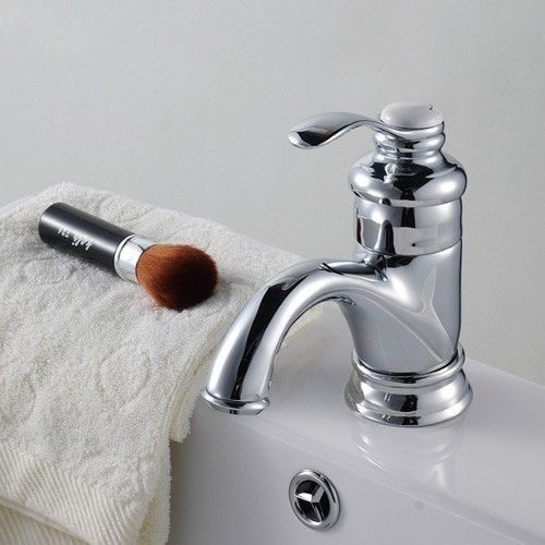 Wovier Bathroom Sink Faucet with Supply Hose,Single Handle Single Hole Lavatory Faucet W8271-6
