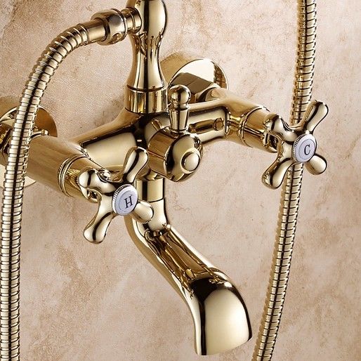 Wovier Waterfall Wall Mounted Waterfall Tub Filler with Hand Shower W8715