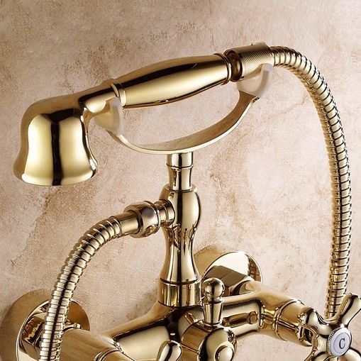 Wovier Waterfall Wall Mounted Waterfall Tub Filler with Hand Shower W8715