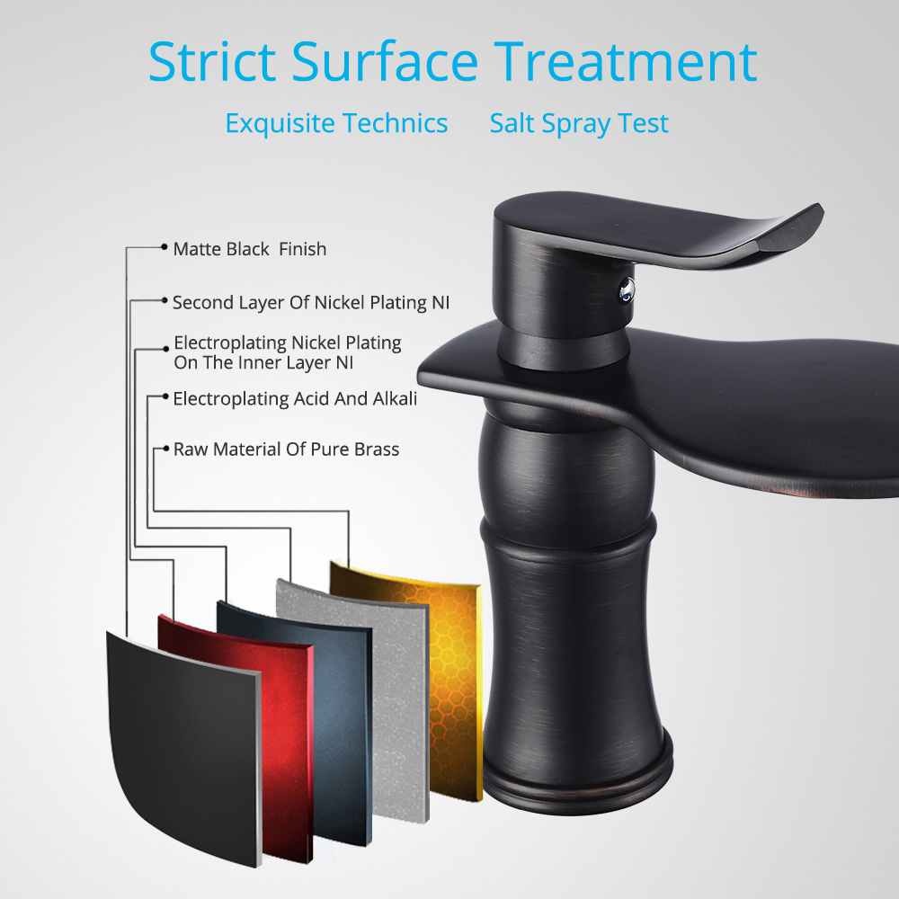 Wovier Bathroom Sink Faucet with Supply Hose,Single Handle Single Hole Lavatory Faucet W8365-3