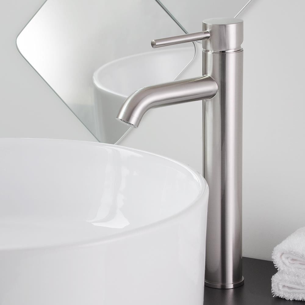Wovier Vessel Faucet with Supply Hose,Single Handle Single Hole Bathroom Faucet W8353-1