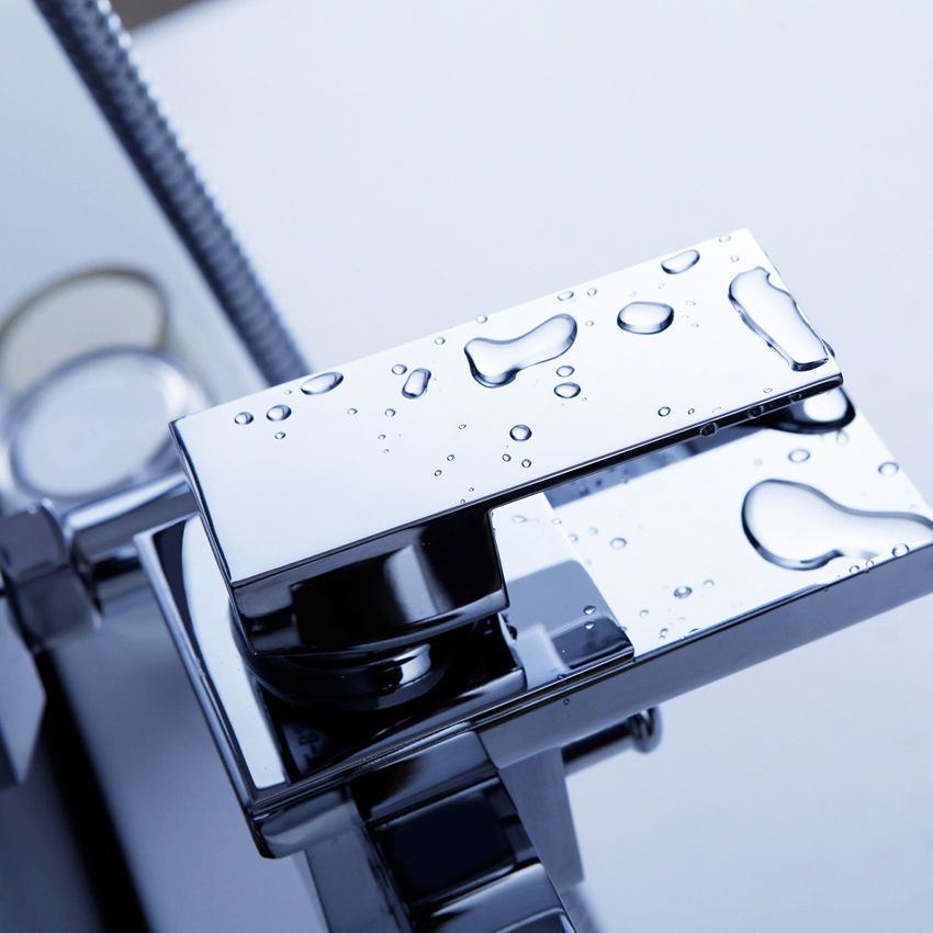 Wovier Waterfall Wall Mounted Waterfall Tub Filler with Hand Shower W8805