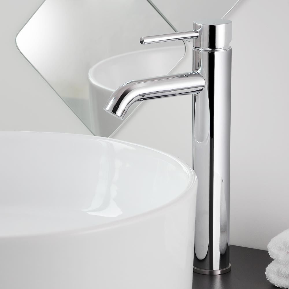 Wovier Vessel Faucet with Supply Hose,Single Handle Single Hole Bathroom Faucet W8353-3