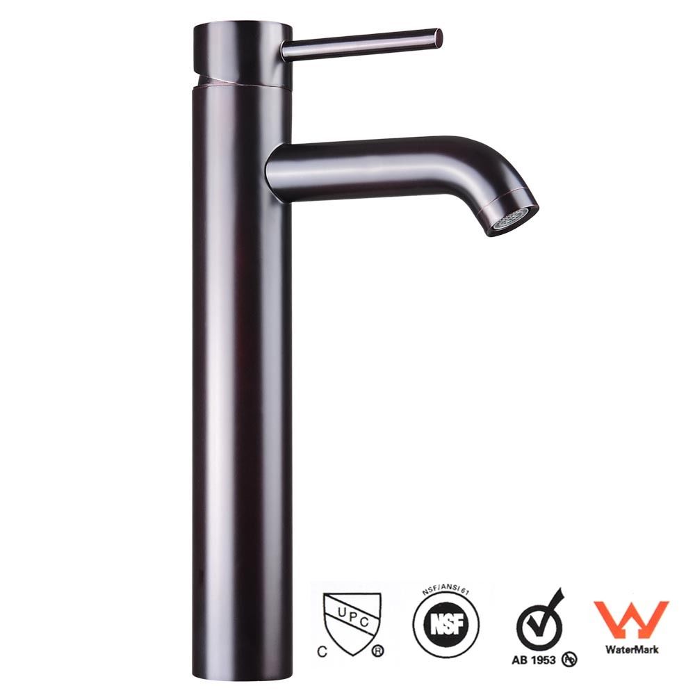 Wovier Vessel Faucet with Supply Hose,Single Handle Single Hole Bathroom Faucet W8353-7