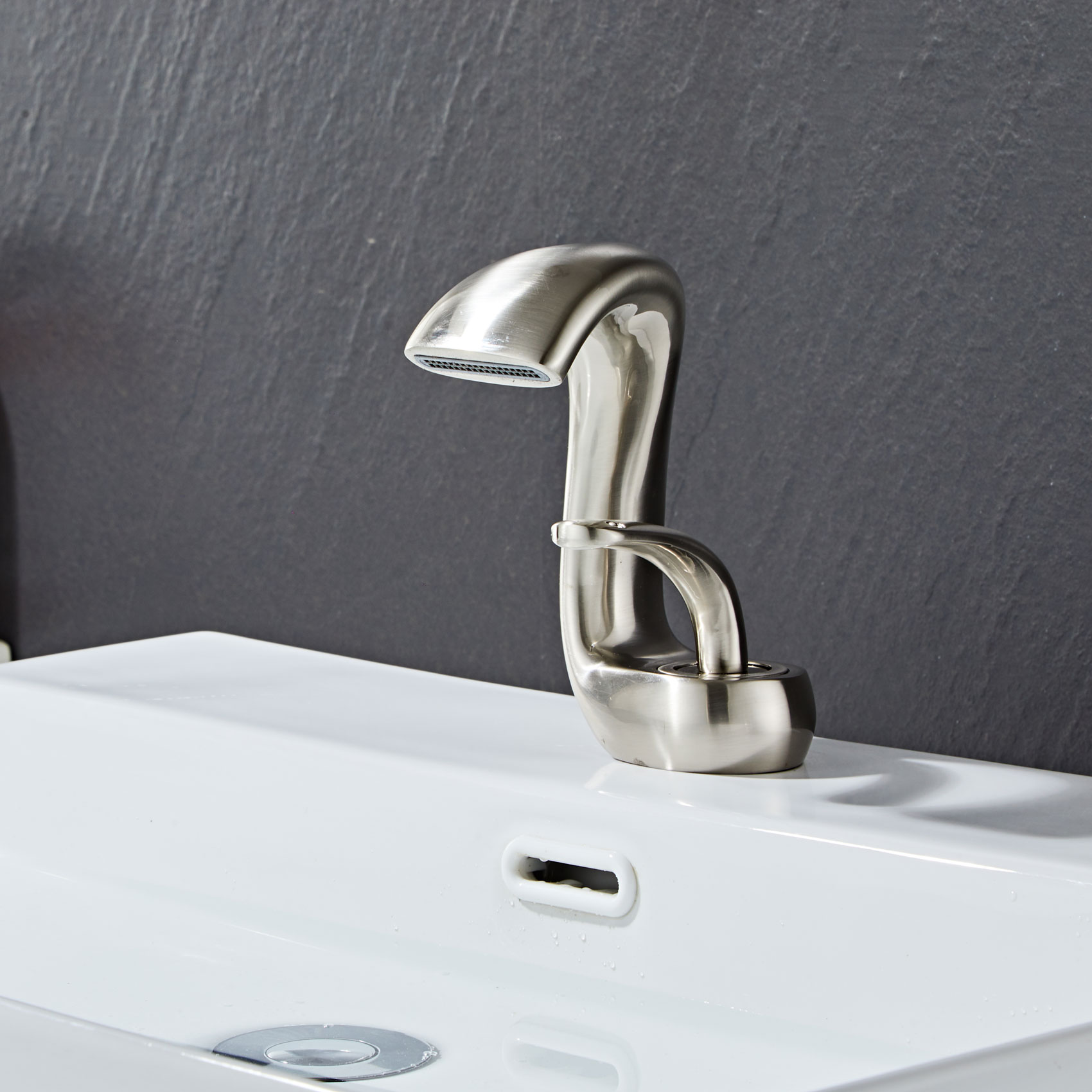 Wovier Bathroom Sink Faucet with Supply Hose,Single Handle Single Hole Lavatory Faucet W8345-3