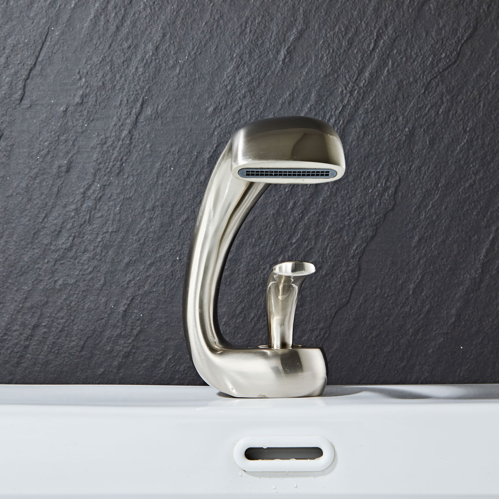 Wovier Bathroom Sink Faucet with Supply Hose,Single Handle Single Hole Lavatory Faucet W8345-1