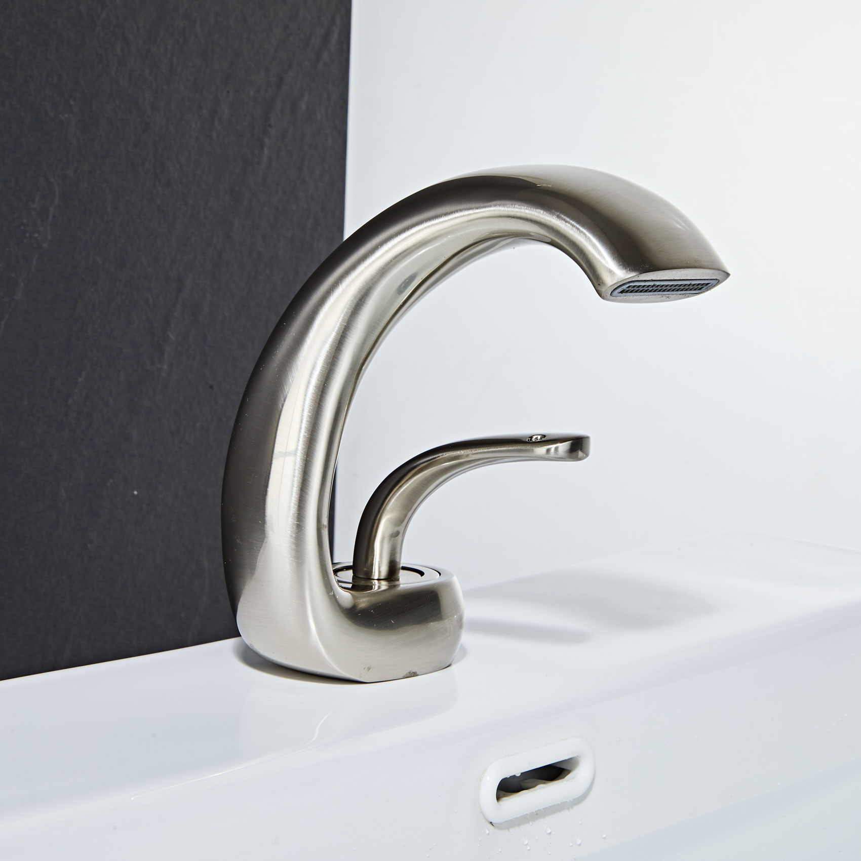 Wovier Bathroom Sink Faucet with Supply Hose,Single Handle Single Hole Lavatory Faucet W8345-5